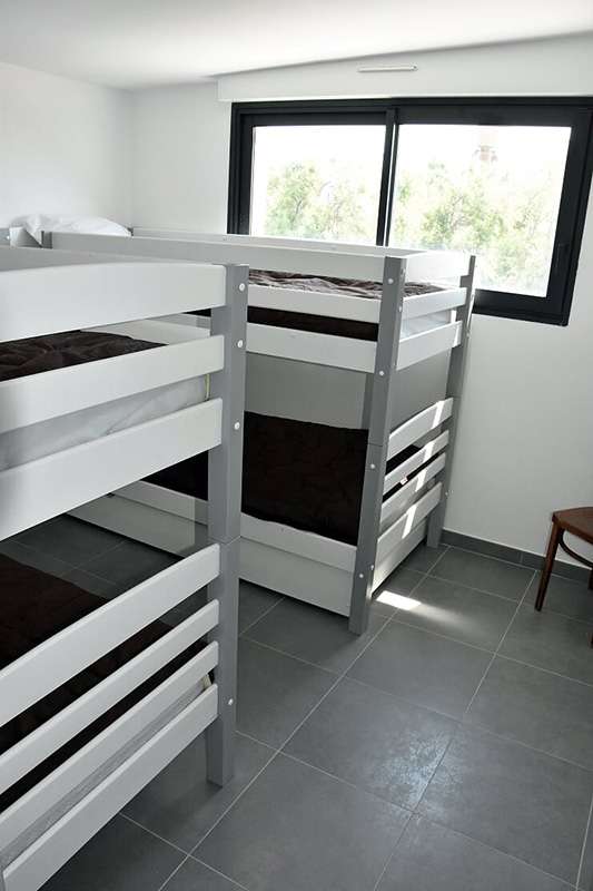 Appartement au camping du Cap Blanc - lits superposés