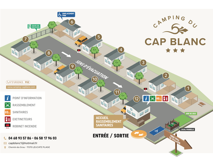 Camping Cap blanc - Plan